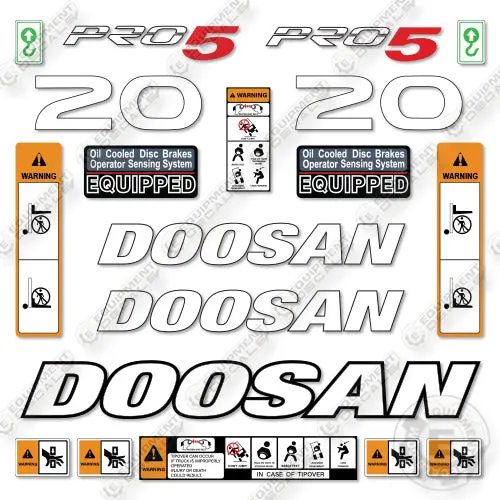 Fits Doosan G20s-5 Decal Kit Forklift 1
