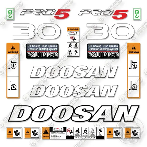 Doosan G30p-5 Decal Kit Forklift- Aftermarket Kit - Not Genuine Oem 1