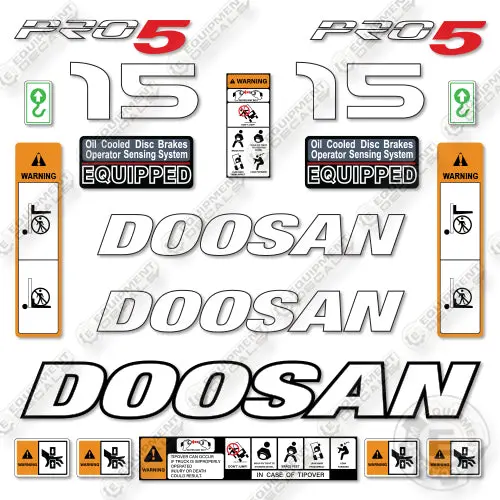Fits Doosan Gc15s-5 Decal Kit Forklift 1