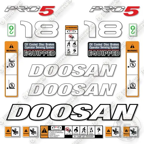Fits Doosan Gc18s-5 Decal Kit Forklift 1