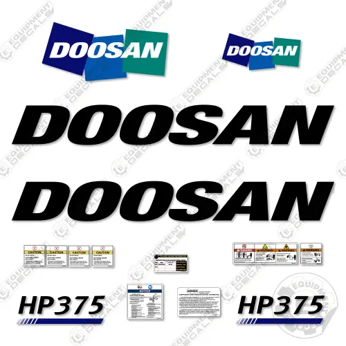 Fits Doosan Hp375 Decal Kit Compressor 1