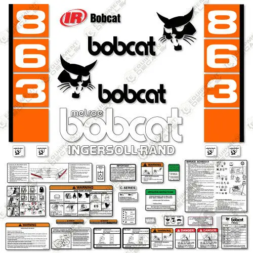 Fits Bobcat 863 Skid Steer Decal Kit 1