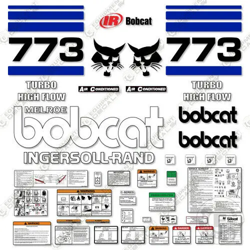 Fits Bobcat 773 Skid Steer Decal Kit (Blue) 1