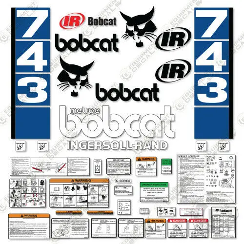 Fits Bobcat 743 Skid Steer Decal Kit 1