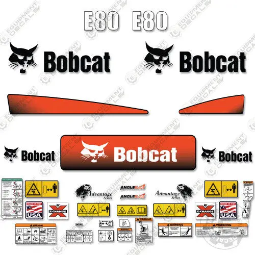 Fits Bobcat E80 Decal Kit Mini Excavator 1