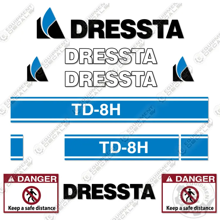 Fits Dressta Td-8H  Decal Kit Crawler Tractor 1