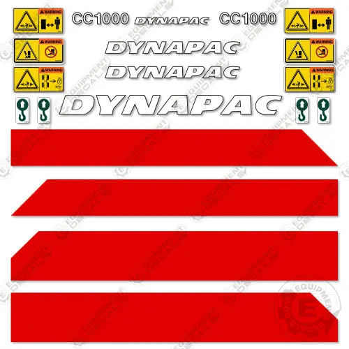 Fits Dynapac Cc1000 Decal Kit Roller 1