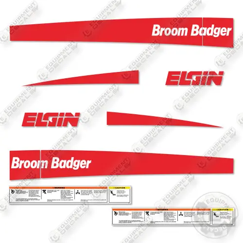 Fits Elgin Broom Badger Decal Kit Street Sweeper - Style 2! 1