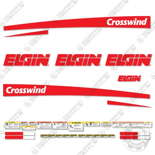Fits Elgin Crosswind Decal Kit Vacuum Sweeper 1