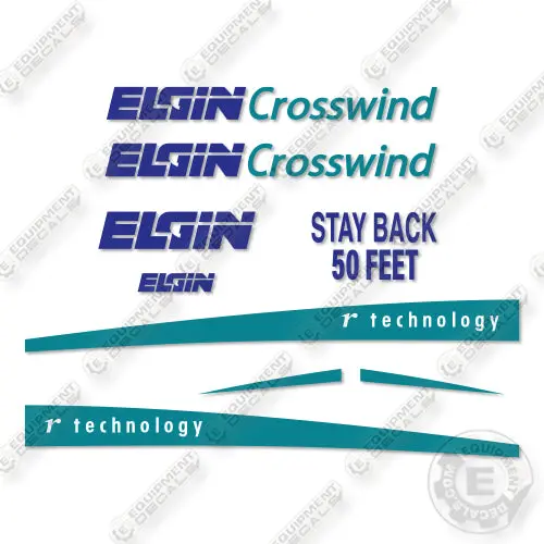 Fits Elgin Crosswind Technology Decal Kit Air Sweeper 1