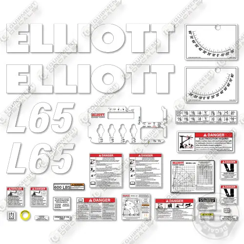 Fits Elliott L65 Decal Kit Aerial Work Platform 1