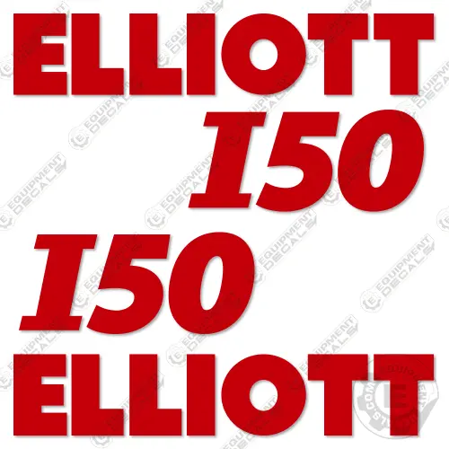 Fits Elliott I50 Decal Kit Crane Truck - Red 1