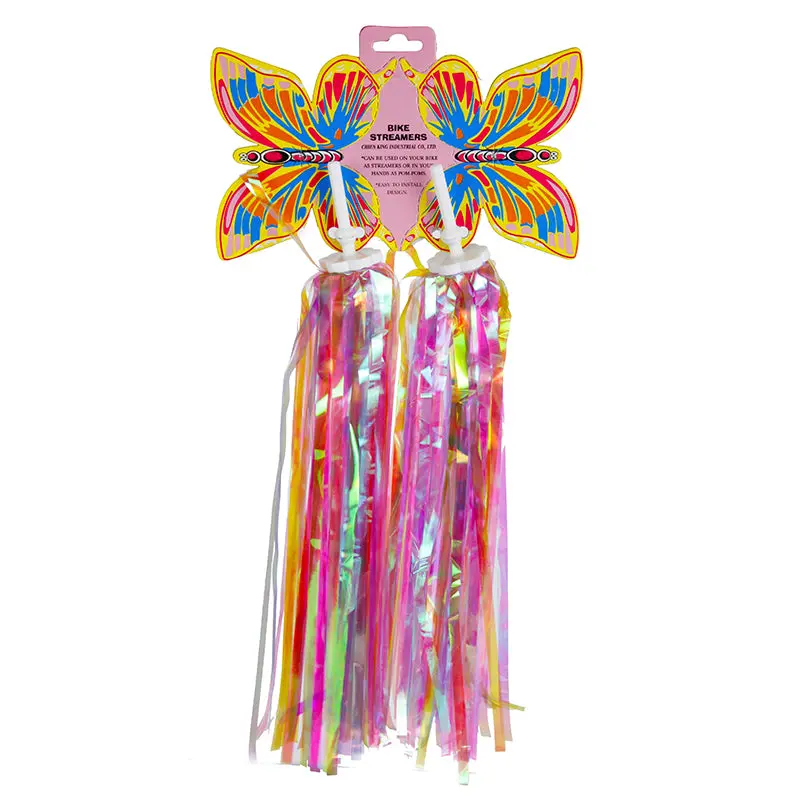 Kids Handlebar Streamers - Pink/Neon 1