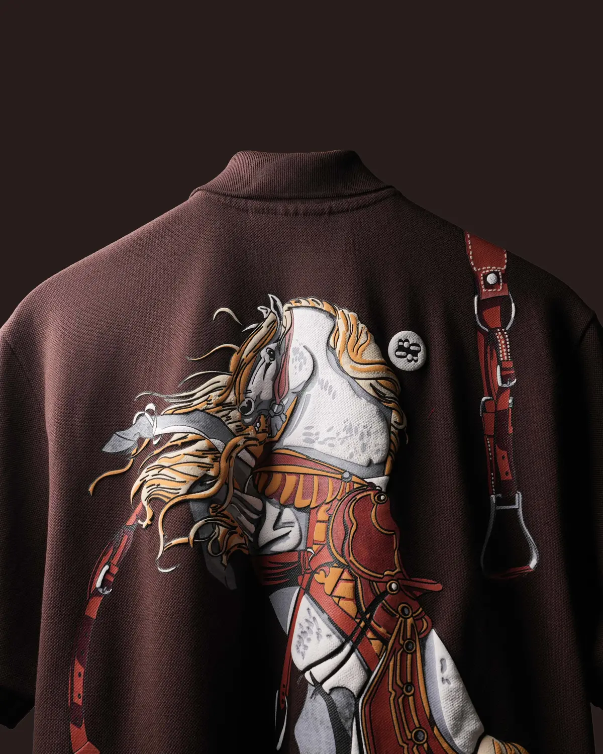 Brown Saddle Polo T-Shirt 1