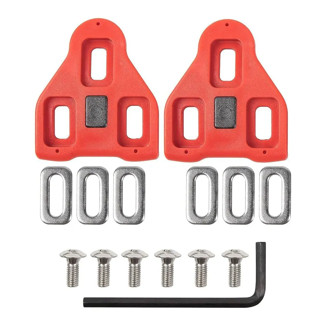 Exustar Cleats For Look Delta - 9 Degree Float (Red) 1