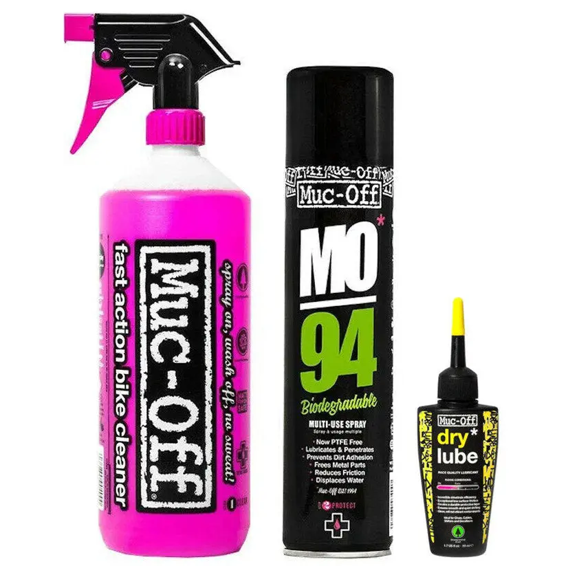 Muc-Off Wash, Protect And Lube Dry Kit (851) 1