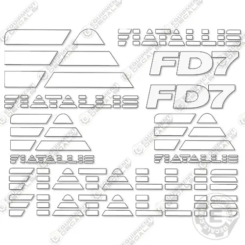 Fits Fiat Allis Fd7 Dozer Equipment Decals 2