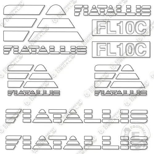 Fits Fiat Allis Fl10c Decal Kit Dozer 1