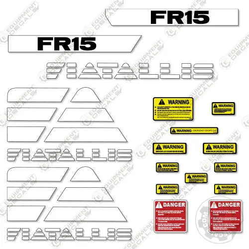 Fits Fiat Allis Fr15 Decal Kit Wheel Loader 1