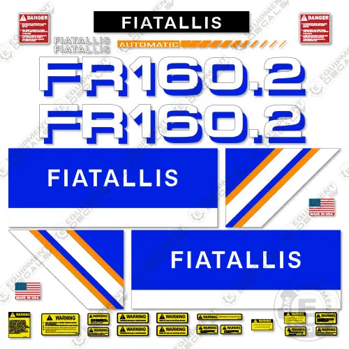 Fits Fiat Allis Fr160.2 Decal Kit Wheel Loader 1