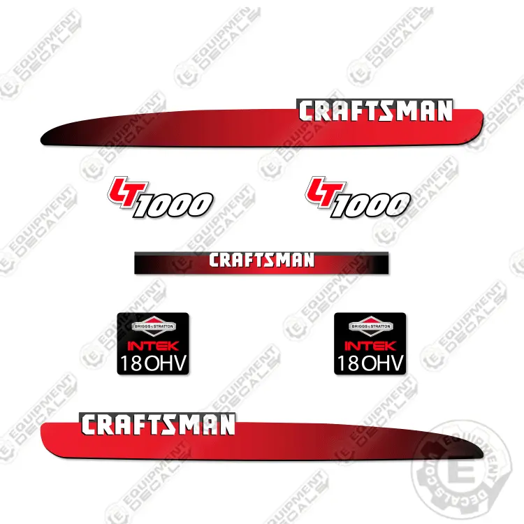 Fits Craftsman Lt1000 Decal Kit Mower 1
