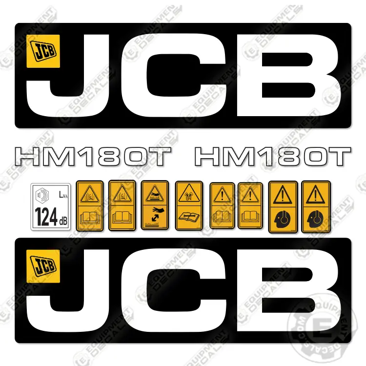 Fits Jcb Hm180t Decal Kit Hammer 1