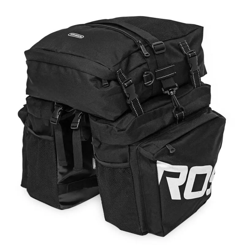 Roswheel Essentials 3-In-1 Triple Pannier Bag Set 40L Black 1