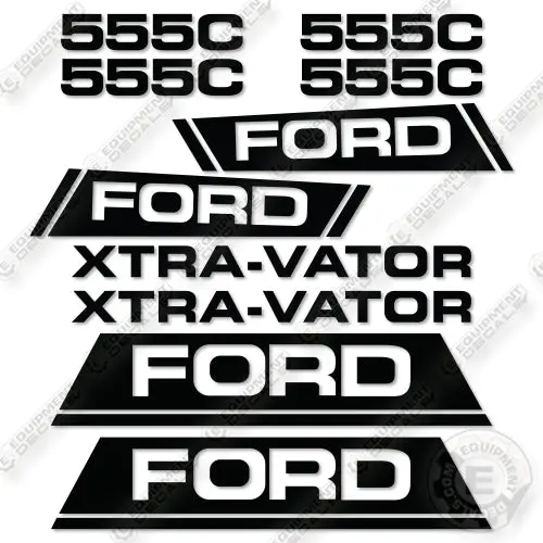 Fits Ford 555C Decal Kit Backhoe Loader - Style 2 1