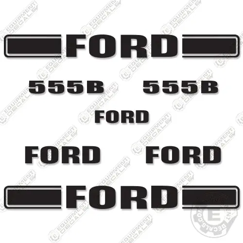 Fits Ford 555B Decal Kit Backhoe 1