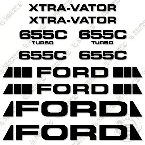 Fits Ford 655C Decal Kit Backhoe 1