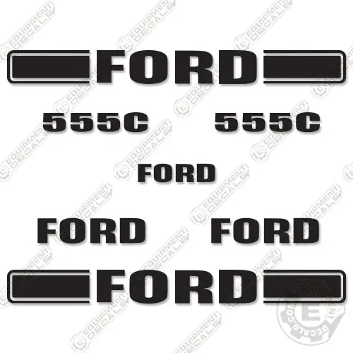 Fits Ford 555C Decal Kit Backhoe 1