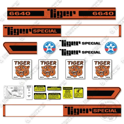 Fits Ford 6640 Tiger Special Decal Kit Tractor 1