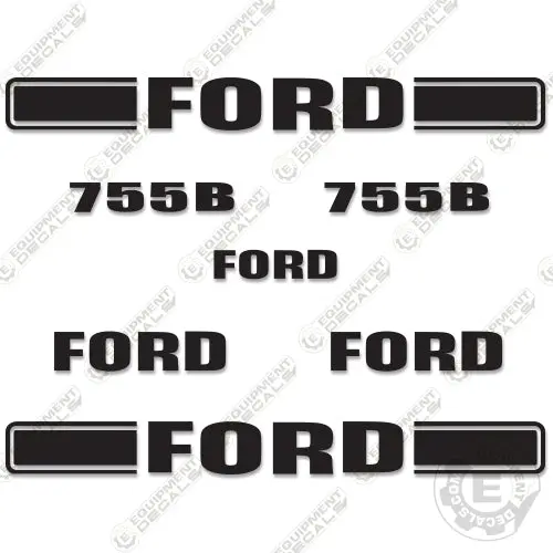 Fits Ford 755B Decal Kit Backhoe 1