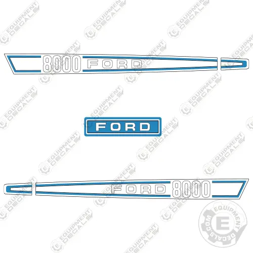 Fits Ford 8000 Decal Kit Tractor 1