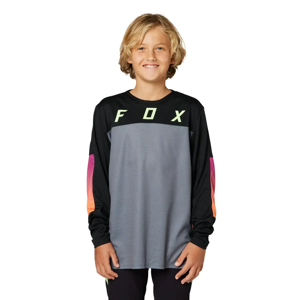 Fox Youth Defend Race Long Sleeve Jersey (2024) 1