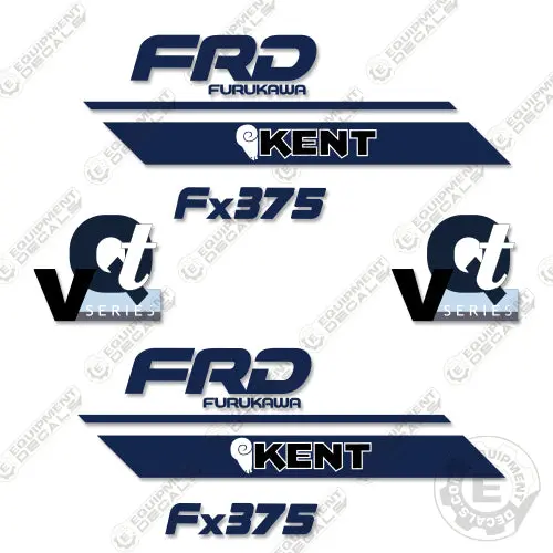 Fits Frd Kent Fx375 Decal Kit Hydraulic Hammer 1