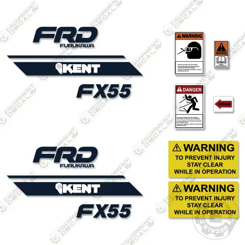 Fits Frd Kent Fx55 Decal Kit Hydraulic Hammer 1