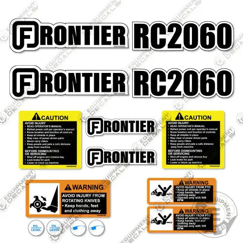 Fits Frontier Rc2060 Decal Kit Tractor Rotor Mower 1