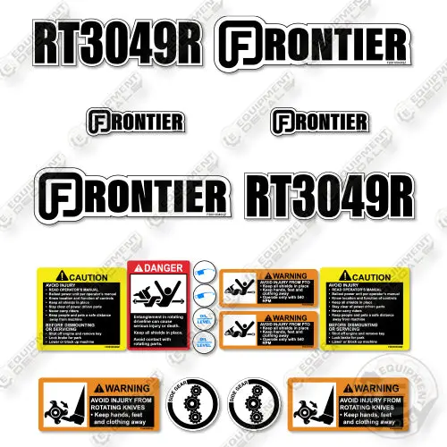 Fits Frontier Rt3049r Decal Kit Tiller 1