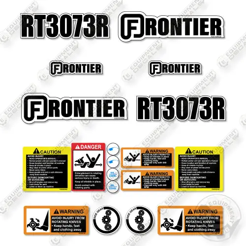 Fits Frontier Rt3073r Decal Kit Tiller 1