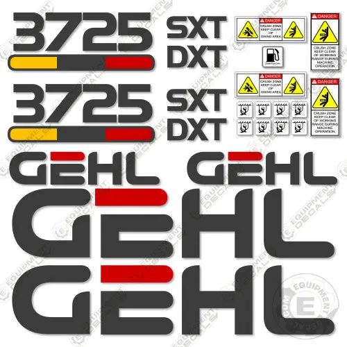 Fits Gehl 3725 Decal Kit Skid Steer 1