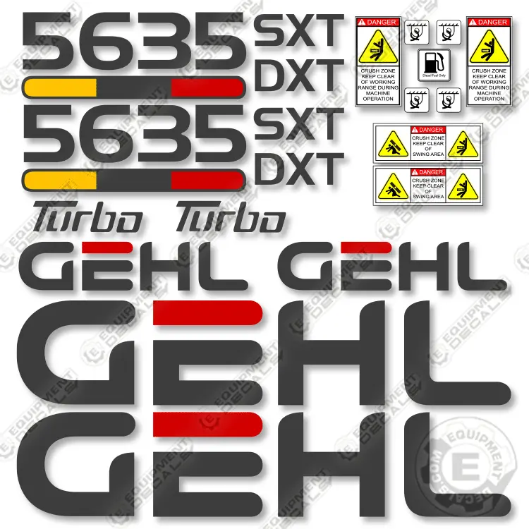 Fits Gehl 5635 Decal Kit Skid Steer 1