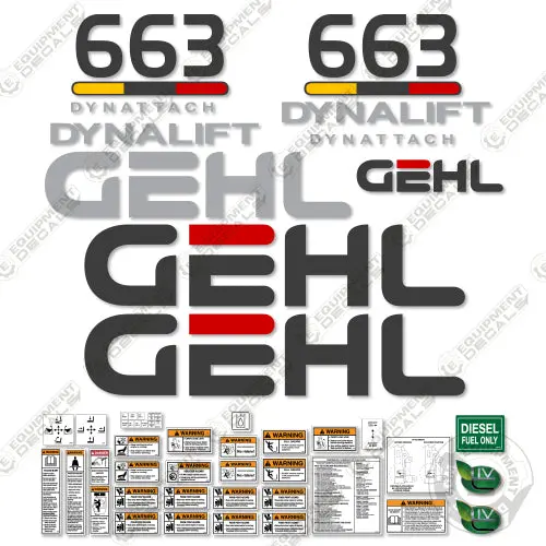 Fits Gehl 663 Decal Kit Telescopic Forklift 1