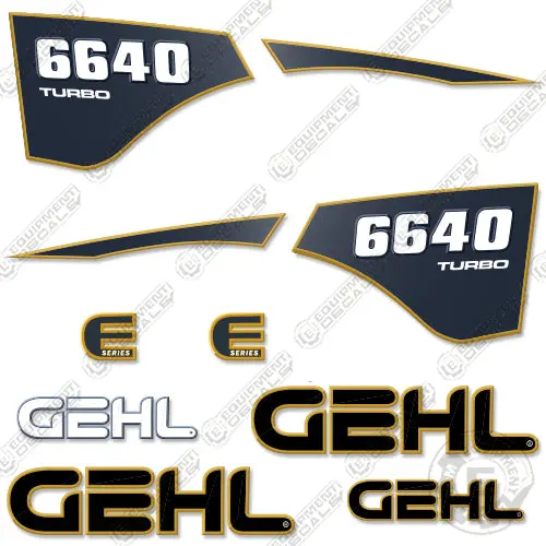 Fits Gehl 6640 Turbo Decal Kit Skid Steer 1