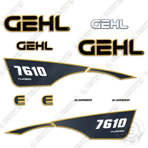 Fits Gehl 7610 Turbo Decal Kit Skid Steer 1