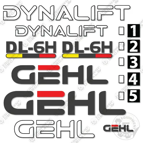 Fits Gehl Dl-6H Decal Kit Telescopic Forklift Telehandler 1