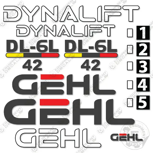 Fits Gehl Dl-6L 42 Decal Kit Telescopic Forklift Telehandler 1