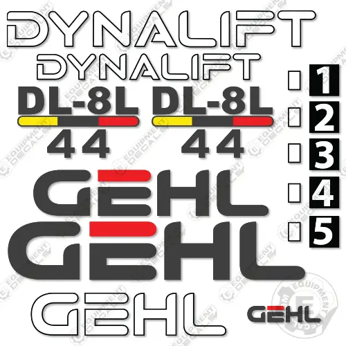 Fits Gehl Dl-8L 44 Decal Kit Telescopic Forklift Telehandler 1