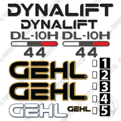 Fits Gehl Dl10h-44 Decal Kit Telescopic Forklift Telehandler 1