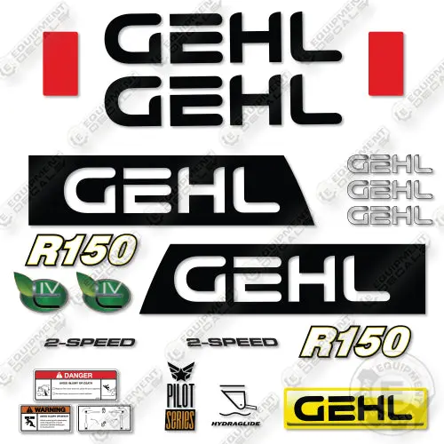 Fits Gehl R150 2019+ Decal Kit Skid Steer 1